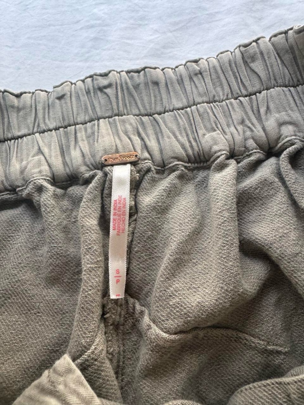 Free People Cool Harbor Wide Leg Pants | Olive Green - Picture 4 of 5